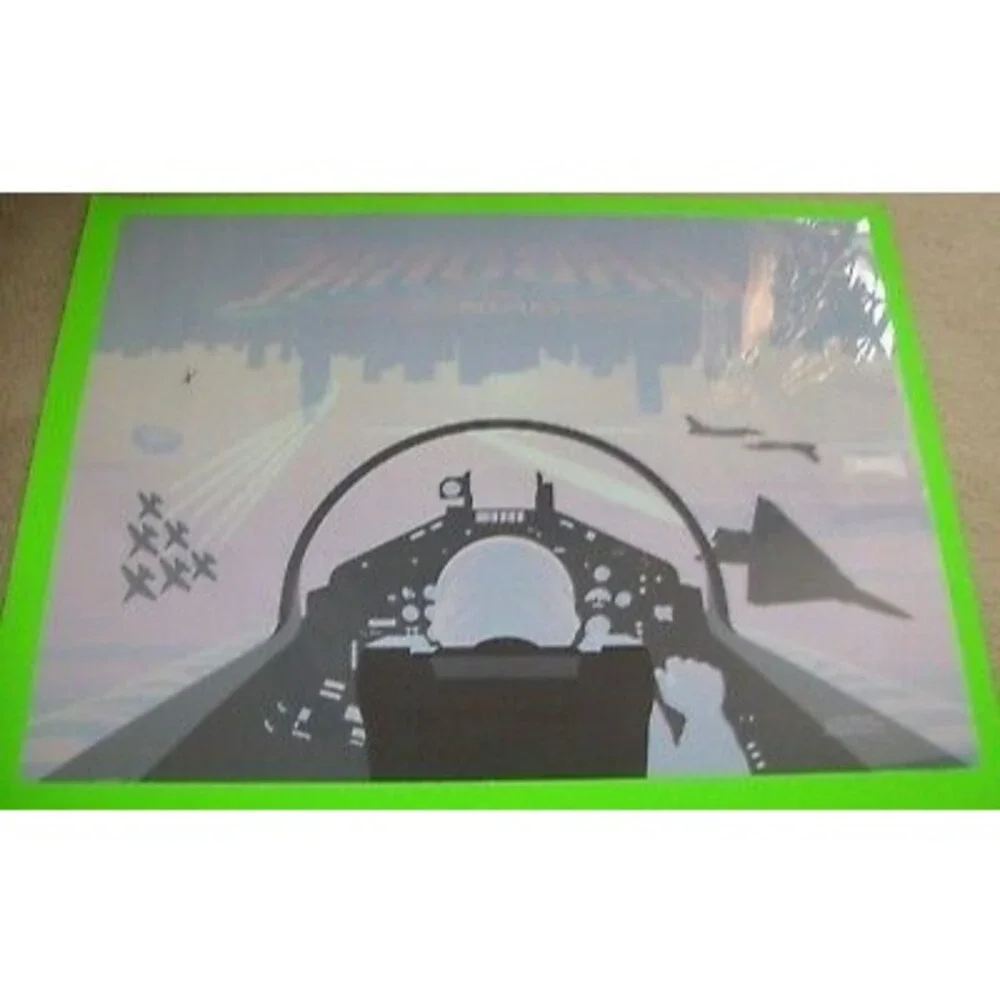 Capcom AIRBORNE Original NOS Pinball Machine Translite Military Aircraft Artwork